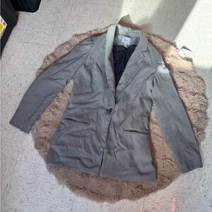 Nine West Gray Blazer with Black Lining
